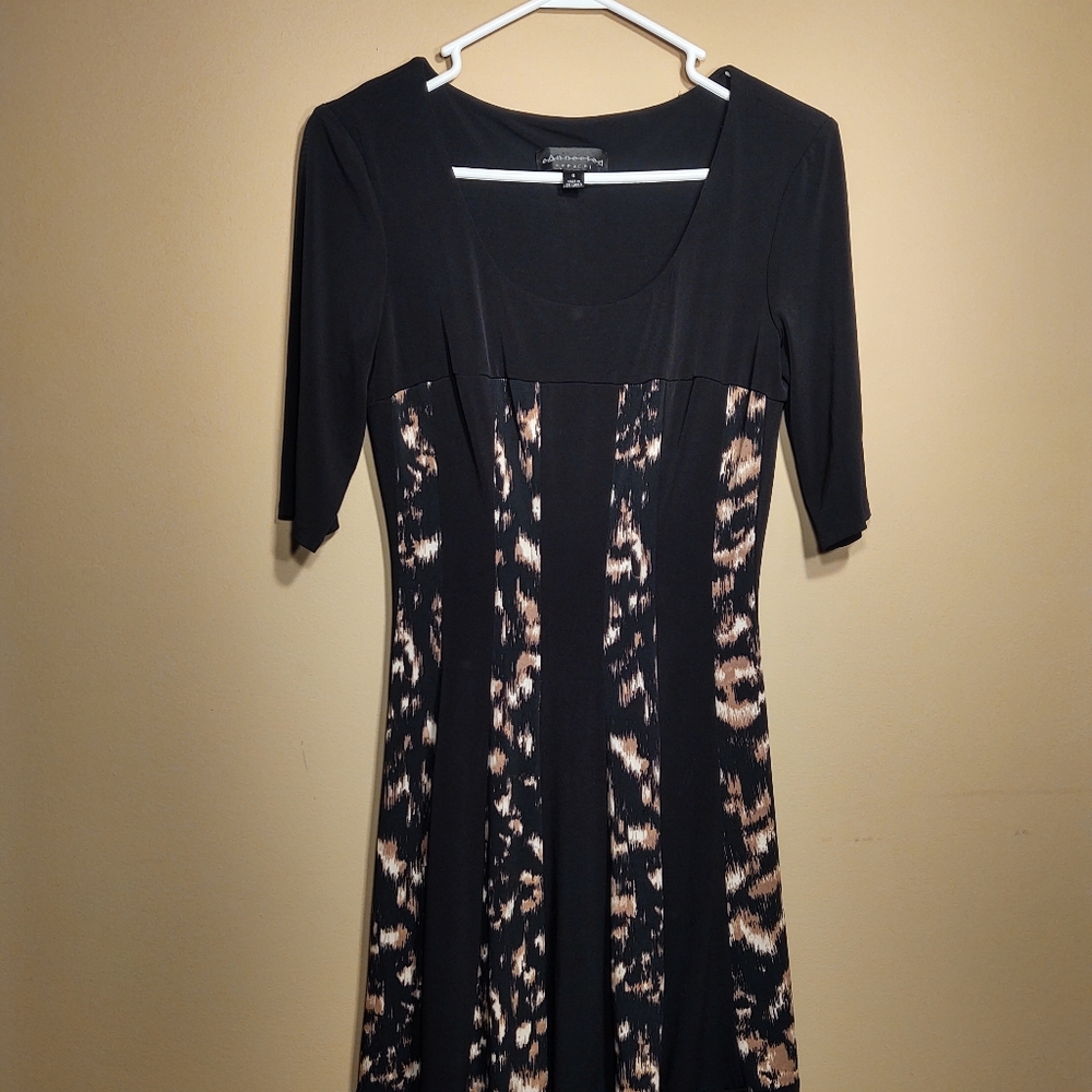 Enchanted cheetah print flowy knee length dress